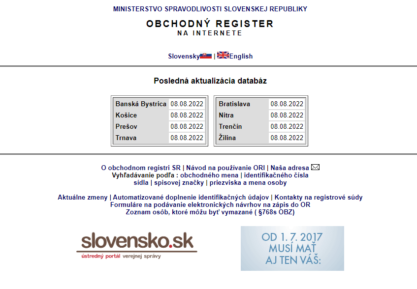 Do kedy a o akých osobách je potrebné doplniť osobné údaje do obchodného registra SR?